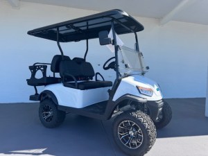 White Madjax E4 Series LIfted Lithium Golf Cart